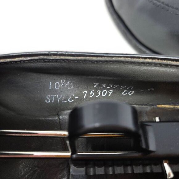 ALLEN EDMONDS GRAYSON BLACK CALF LEATHER TASSEL LOAFER MENS SIZE 10.5 B - Picture 6 of 9